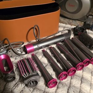 Dyson Airwrap Complete Pink | Like New | Extra Barrels + Travel Bag